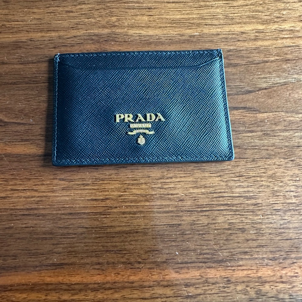 Prada Black Saffiano Leather Card Holder